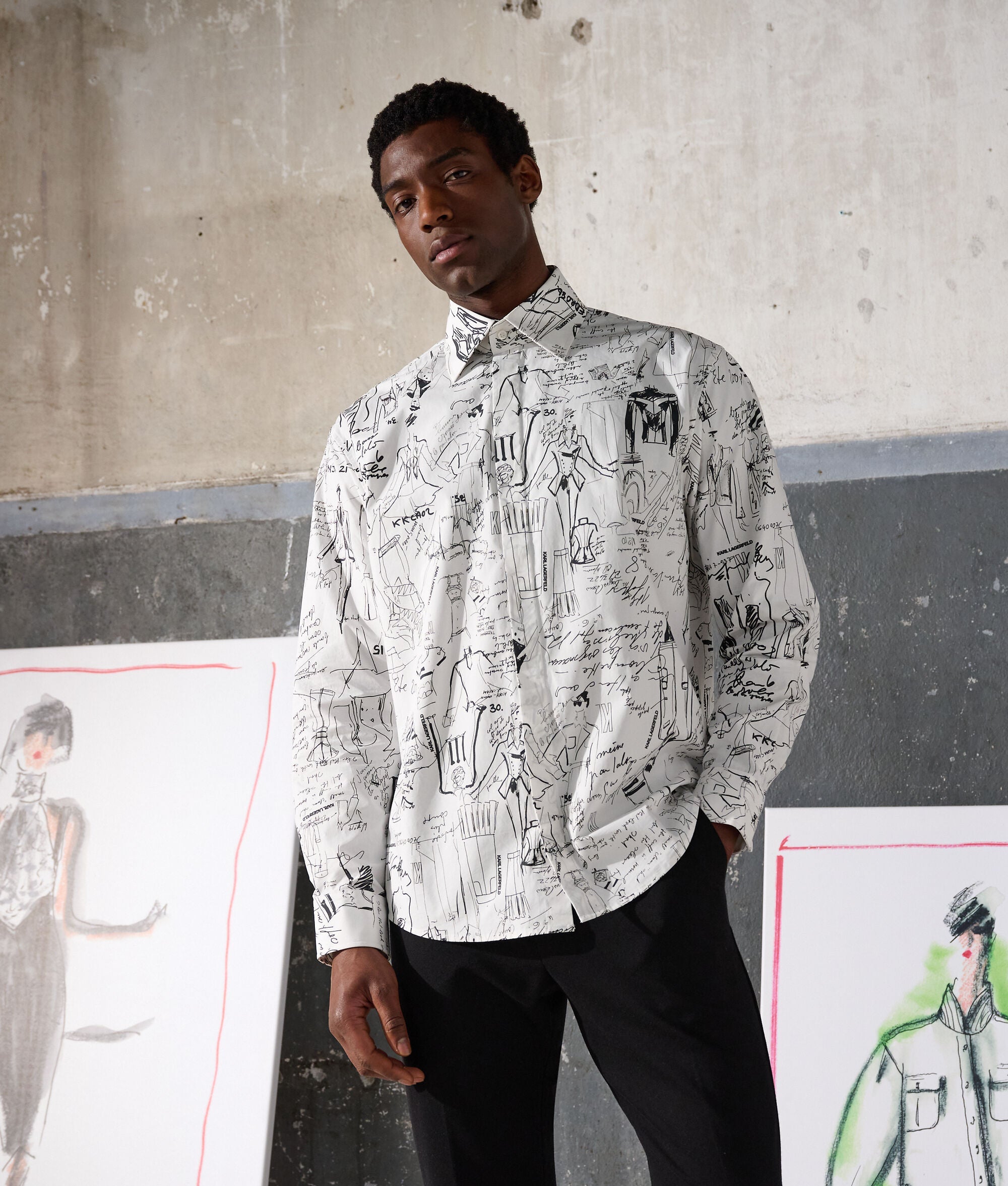 Karl Lagerfeld Риза от органичен памук- Handpicked by Hun Ki