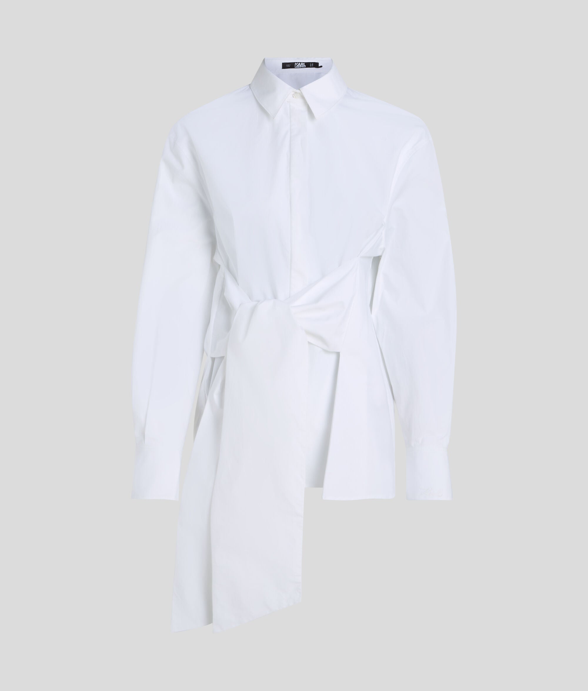 Karl Lagerfeld риза от органичен памук - Poplin Waist бял