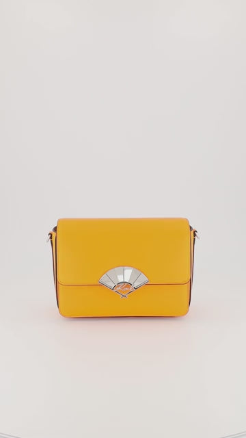 Karl Lagerfeld - Кожена чанта Signature, оранжево