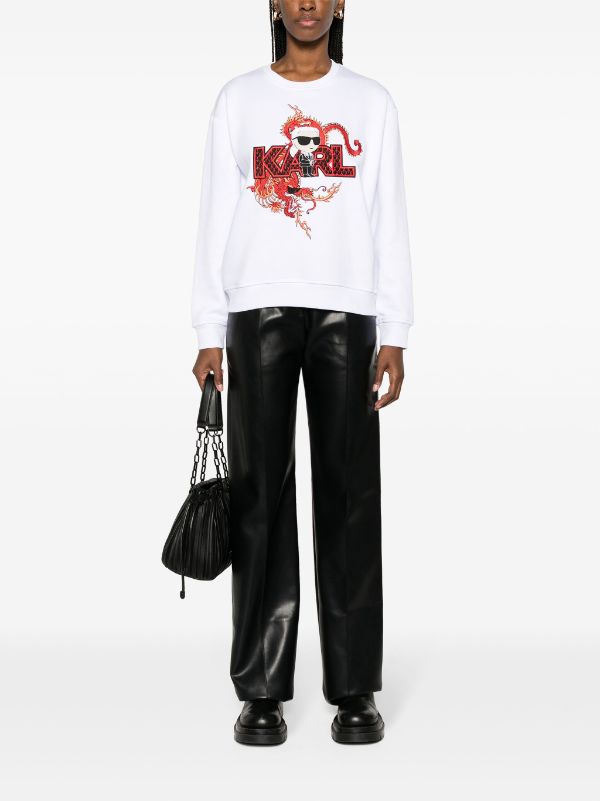 Karl Lagerfeld Суитшърт с бродерия