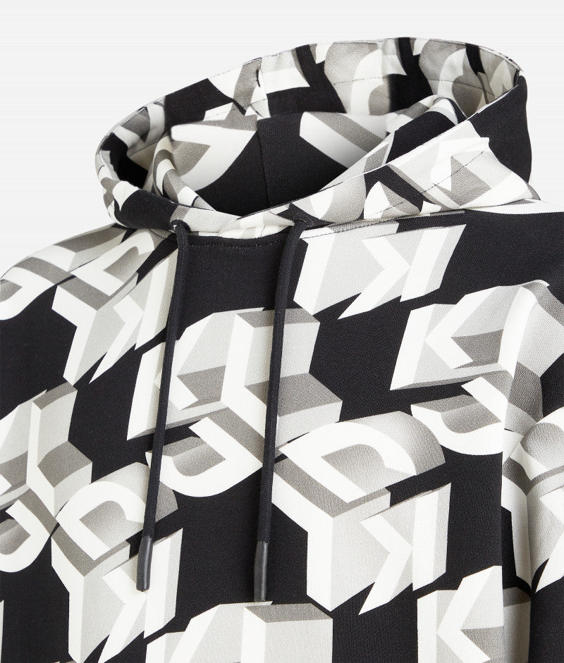 Karl Lagerfeld Jeans Суитшърт с качулка - Relaxed Monogram