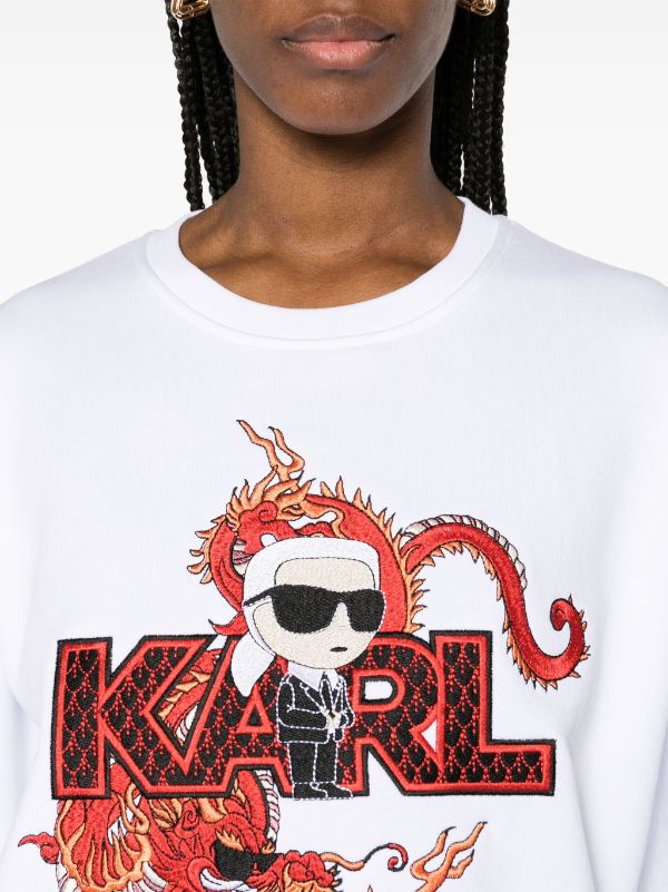 Karl Lagerfeld Суитшърт с бродерия