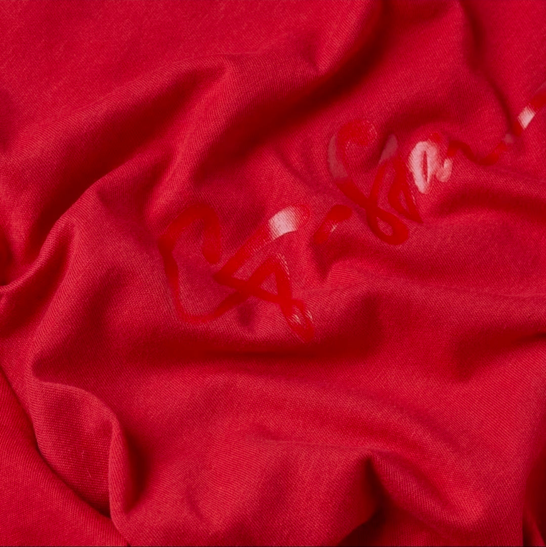 Дамска лъскава тениска G-STAR RAW с надпис G-SCRIPT