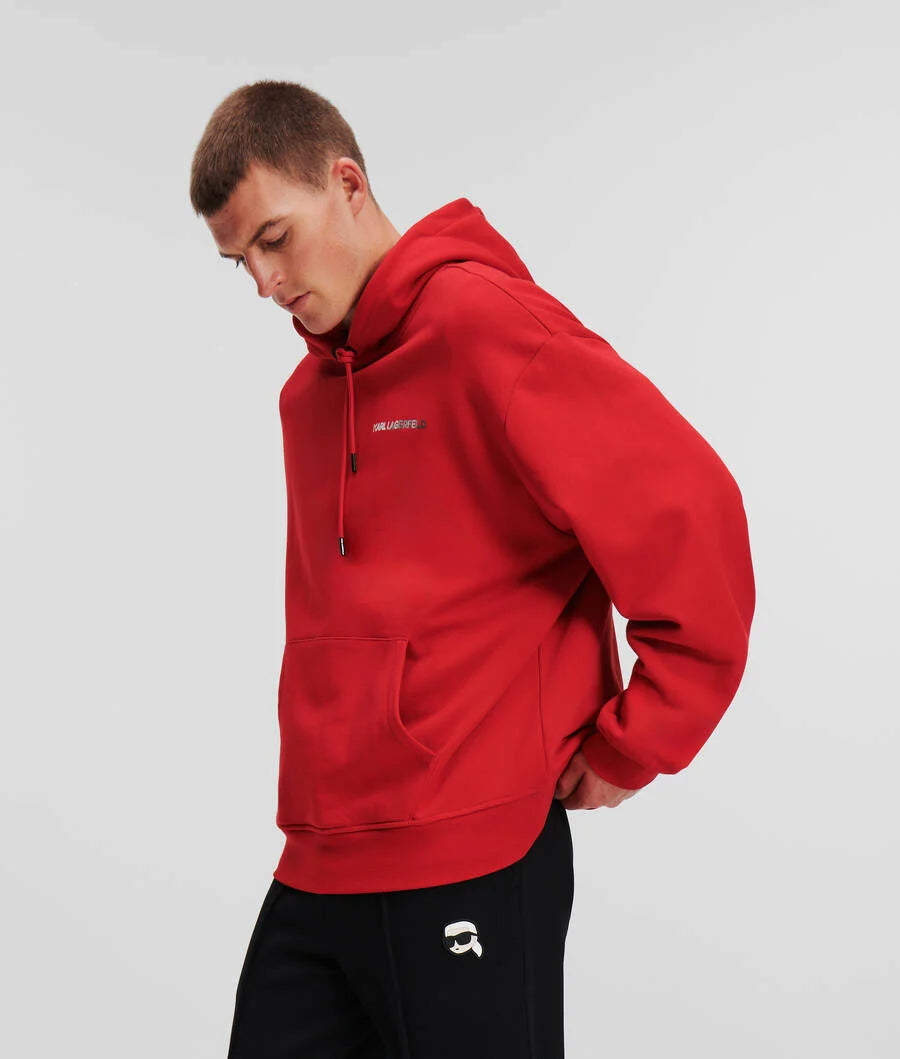 Karl Lagerfield Суитшърт с качулка IKON METALLIC