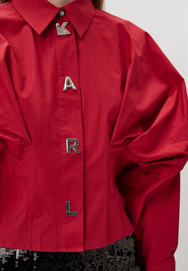 Риза Karl Lagerfeld от органичен памук -chili pepper