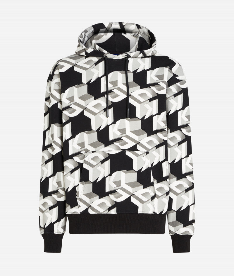 Karl Lagerfeld Jeans Суитшърт с качулка - Relaxed Monogram