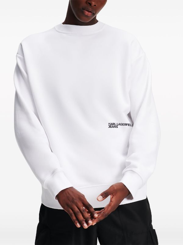 Karl Lagerfeld Jeans Суитшърт бял - 3D Monogram