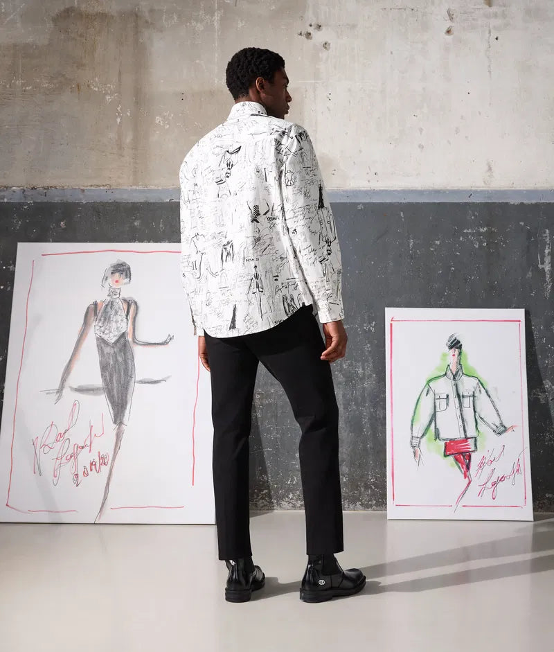 Karl Lagerfeld Риза от органичен памук- Handpicked by Hun Ki