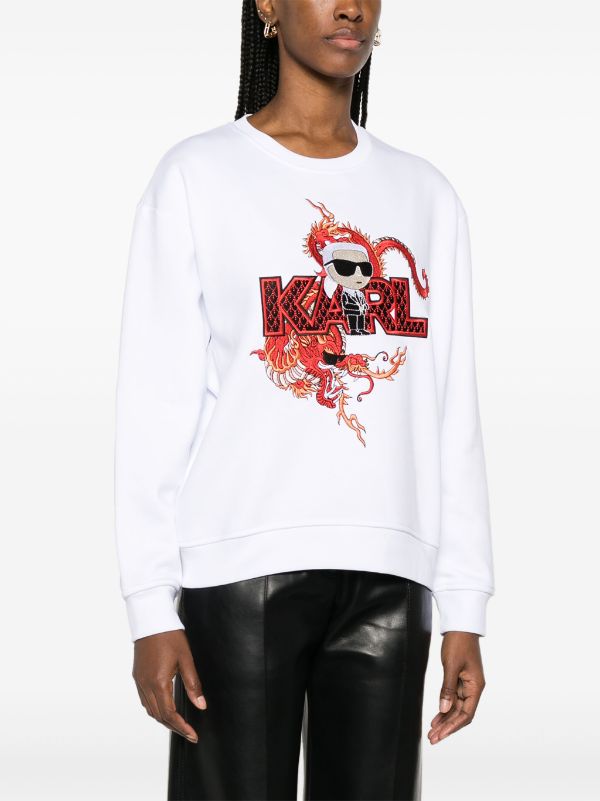 Karl Lagerfeld Суитшърт с бродерия