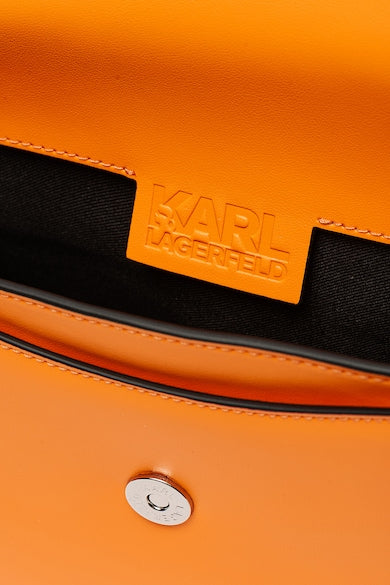 Karl Lagerfeld - Кожена чанта Signature, оранжево