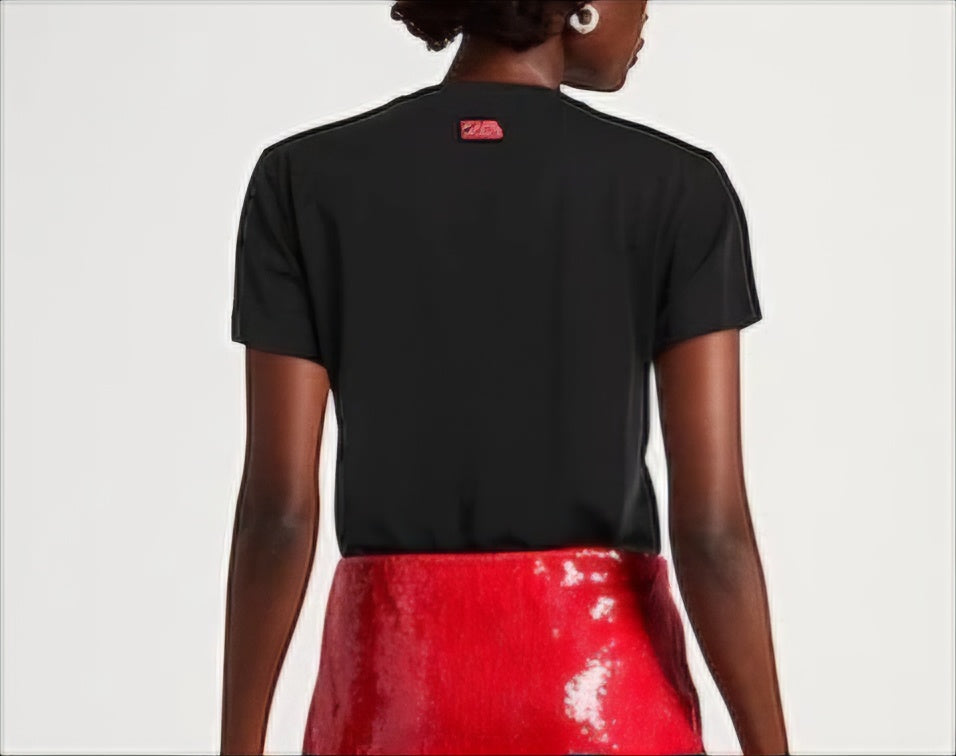 Черна тениска Fan Sketch