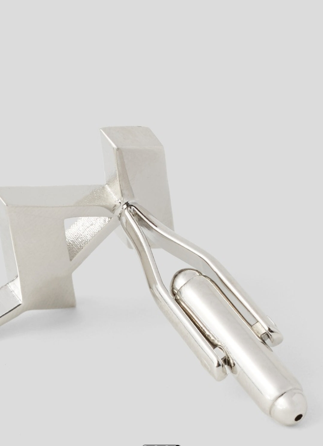 Karl Lagerfeld - Копчета за ръкавели Chain Pave с монограм, Сребрист