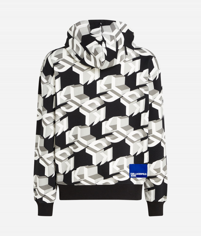 Karl Lagerfeld Jeans Суитшърт с качулка - Relaxed Monogram